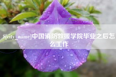 兴安盟中国消防救援学院毕业之后怎么工作