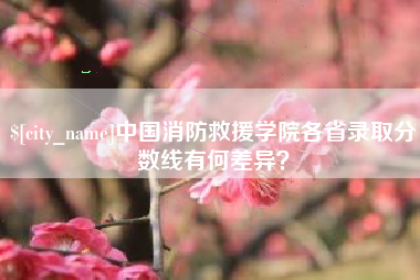 兴安盟中国消防救援学院各省录取分数线有何差异？