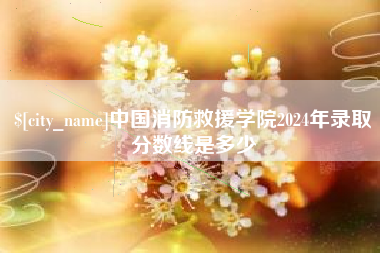 兴安盟中国消防救援学院2024年录取分数线是多少