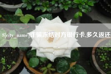 兴安盟诈骗冻结对方银行卡,多久返还