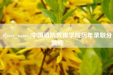 兴安盟中国消防救援学院历年录取分数线