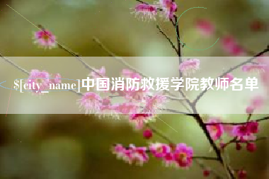 兴安盟中国消防救援学院教师名单