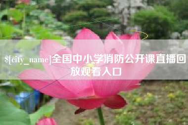 兴安盟全国中小学消防公开课直播回放观看入口