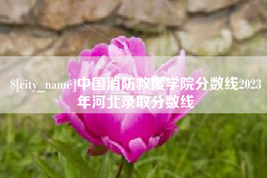 兴安盟中国消防救援学院分数线2023年河北录取分数线
