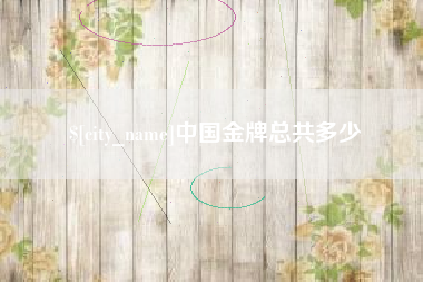 兴安盟中国金牌总共多少