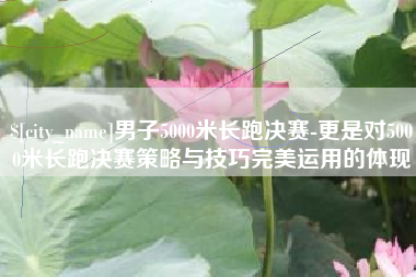 兴安盟男子5000米长跑决赛-更是对5000米长跑决赛策略与技巧完美运用的体现