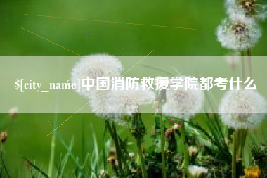 兴安盟中国消防救援学院都考什么