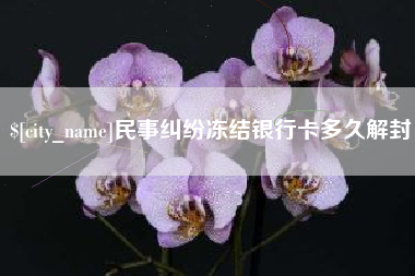 兴安盟民事纠纷冻结银行卡多久解封