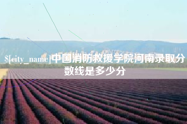 兴安盟中国消防救援学院河南录取分数线是多少分