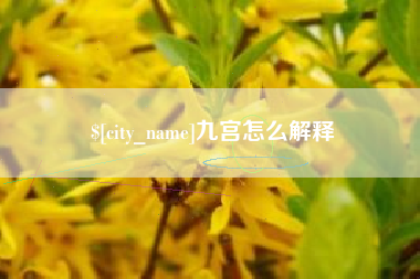 兴安盟九宫怎么解释