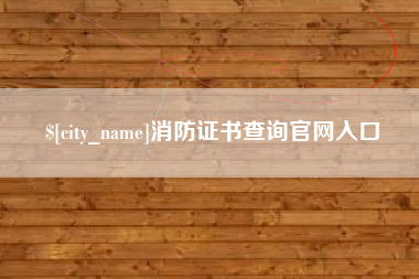 兴安盟消防证书查询官网入口
